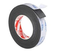 PATIKIL 25x2mm Ruban en Mousse d'Étanchéité Autocollant 5 Mètre Noir | 25mm Largeur 2mm Épaisseur Joint Mousse Adhésif, Boudins de Porte Unilatéral pour Fenêtre Portes Isolation Phonique Thermique