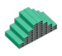 PATIKIL 26/6 Agrafes Standard, 10 Paquets 10000pcs 1/4" Longueur de Jambe Agrafes à Pointe Plate sans Blocage pour Agrafeuse de Bureau Fournitures de Bureau à Domicile, Vert