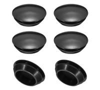 PATIKIL 28mm Diamètre Silicone Rond Snap, 6 Pièces en Type Verrouillage Mobilier Trou Bouchon Bouton Protecteur Couvercle Tête Convient pour Trou de 28mm, Noir