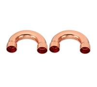 PATIKIL 2pcs Raccord Coudé Cuivre pour Tuyaux Gaz, 19mm Raccord Tuyau d'Arrosage Durite Essence, Raccords Tuyauterie à Pression pour HVAC Climatisation Plomberie, Épaisseur 1mm - U Forme