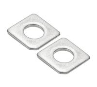 PATIKIL 2pcs Rondelles Carrées Biseautées M16, 16x35mm Rondelles Carrées Biseautées à Angle Manquant Espaceur Plat Acier Inoxydable 304 pour Boulons Cales Niveau de Écrou Joint