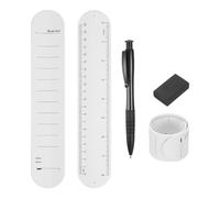 PATIKIL 2pcs to Do List Slap Bracelet, Memo Wrist Band Silicone Slap Reminder Bracelet Slap Bracelet to Do List Reusable Erasable with Ballpoint Pen and Eraser, 238x45mm, White