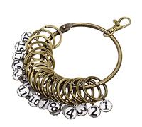 PATIKIL 3.4 Pouce Diamètre Clé Organisateur Porte-Clé, 1pcs Clé Management Support avec 20 Chiffres Boucles Anneau pour Bureau, Bronze