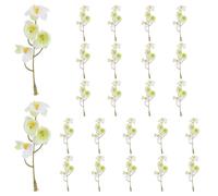 PATIKIL 3.5 in Fleurs Flottantes pour Centre De Table À Bougies Flottantes, 24 Pcs Orchidée Remplissage De Vase Mini Fleurs D'Orchidée pour Mariage Table Fête Décoration Maison, Blanc