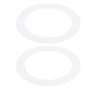 PATIKIL 3.58" ID 4.92" OD Gaffe Anneaux pour Encastré Clair, 2 Paquet Brillant Blanc Gaffe Garniture Anneau Éclairage Luminaire pour Plafond Mur Encastré Cannete Luminaires