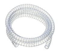 PATIKIL 3/8" / 10mm ID Tuyau Renforcé Avec Fil Métallique 2 Mètres, Tuyau D'Aspiration En PVC Vinyle Haute Pression Résistant Aux Produits Chimiques Avec Spirale En Acier, Transparent