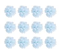 PATIKIL 3.9 in Fleurs Artificielles pour Centre De Table À Bougies Flottantes, 12 Pcs Remplisseurs De Vase Orchidée Faux Boutons De Fleur Dahlia pour Mariage Table Fête Maison, Bleu Clair