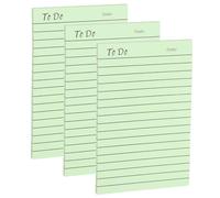 PATIKIL 3 Blocs-Notes Liste Tâches, Blocs-Notes Liste Tâches Quotidiennes 4x6 Notes Adhésives Checklist Mémo Planificateur Pads Message 50 Feuilles Par Bloc, Vert