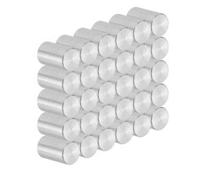 PATIKIL 30 Pcs 6mm x 10mm Goujon En Acier Inox Tiges De Support Argent | Pour Étagères Élément De Fixation Métallique Composant De Fixation Pour Meubles, 304 Goujons En Acier Inox