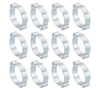PATIKIL 30 Pièces 28-31mm Collier de Serrage Double Oreille O Clips, Acier Inoxydable Anneaux à Sertir en Acier Galvanisé Connexions de Tuyaux Piscine Jardin Tube Eau Gaz, Ton Argenté