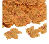 PATIKIL 300 pcs Artificielle Feuilles pour Mariage Fête Rouge Jaune | Automne Érable Automne Fausse Feuille, Action Grâces Halloween Décoration