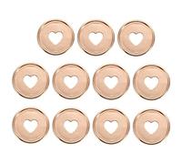 PATIKIL 35mm Plastique Livre Reliure Disques, 11 Paquet Discbound Extension Disques Placage Coeur Classeur Anneaux pour DIY Cahier Agenda, Rose Or