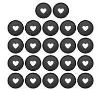 PATIKIL 35mm Plastique Livre Reliure Disques, 22 Paquet Discbound Extension Disques Coeur Classeur Anneaux pour DIY Carnet Planificateur, Noir