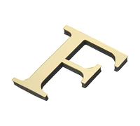 PATIKIL 3D Acrylique Alphabet Miroir Paroi Autocollants Lettre F Clair Doré | Autoadhésif, Maison Décoration Lettre Signe Art Autocollant Décalcomanie pour Bricolage Maison Décoration