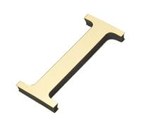 PATIKIL 3D Acrylique Alphabet Miroir Paroi Autocollants Lettre I Autoadhésif Maison Décoration Lettre Signe Art Autocollant Décalcomanie pour Bricolage Maison Décoration Clair Doré