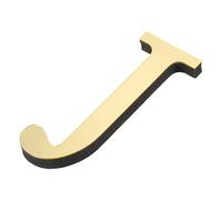 PATIKIL 3D Acrylique Alphabet Miroir Paroi Autocollants Lettre J Autoadhésif Maison Décoration Lettre Signe Art Autocollant Décalcomanie pour Bricolage Maison Décoration Clair Doré
