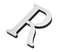 PATIKIL 3D Acrylique Alphabet Miroir Paroi Autocollants Lettre R Argenté | Autoadhésif, Maison Décoration Lettre Signe Art Autocollant Décalcomanie pour Bricolage Maison Décoration
