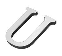 PATIKIL 3D Acrylique Alphabet Miroir Paroi Autocollants Lettre U Argenté | Autoadhésif, Maison Décoration Lettre Signe Art Autocollant Décalcomanie pour Bricolage Maison Décoration