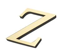 PATIKIL 3D Acrylique Alphabet Miroir Paroi Autocollants Lettre Z Autoadhésif Maison Décoration Lettre Signe Art Autocollant Décalcomanie pour Bricolage Maison Décoration Clair Doré