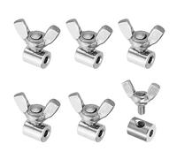 PATIKIL 3mm Trou Fil Corde Agrafes, 6pcs 304 Inox Acier Simple Trou Main Tordu Fil Pinces Attaches Vis pour Acier Fil, Argent