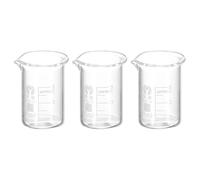 PATIKIL 3Pcs 5ml Bas Forme Verre Bécher, 3.3 Borosilicate Verre Graduée Imprimé Échelle Mesurer Tasses avec Bec pour Cuisine Laboratoire Liquides