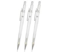 PATIKIL 3Pcs Crayon Mécanique 0.9mm Pour Dessin Art Esquisse Blanc | Porte-Mines Mécanique Pointe Large Porte-Mine Automatique En Plastique Avec Gomme, Travail Du Bois