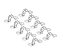 PATIKIL 4.1 pouce/22mm Rigide Tuyau Sangle Pince, 20 pcs 304 Inox Acier Deux Trou U-forme Tube Agrafe Tuyau Fixation Support pour Tuyau Fixation
