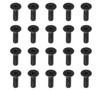 PATIKIL #4-40 x 3/8 Pouce Vis Tête Cylindrique Six Pans Creux, 20 Pack Boulons Fraisés Tête Plate Entraînement Hexagonal Vis Filetage Complet Grossier Unc Oxyde Noir Grade 10.9