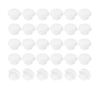 PATIKIL 4,5 mm de Diamètre Silicone Rond Snap, 40 Pièces en Type Verrouillage Meuble Trou Bouchon Bouton Plat Tête Protecteur Couverture Convient pour Trou de 4-4,5 mm, Blanc