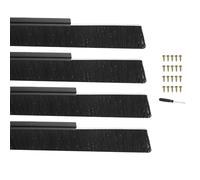 PATIKIL 4 Ensembles Brosses De Porte 3.54" Poils x 39.37" Long Noir/Noir