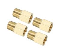 PATIKIL 4 Pack laiton Raccord de tuyau Bague hexagonale, 1/8" Mâle NPT à 1/8" Femelle NPT Adaptateur Réducteur Rallonge de tuyau pour Bec de baignoire Douche, Doré