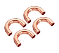 PATIKIL 4 Paquet 7mm OD 32x20mm Coude Cuivre Tuyau Raccord Coude Soudage | Soudure Soudure Connexion pour HVAC Climatisaeur Plomberie, 180 Degré