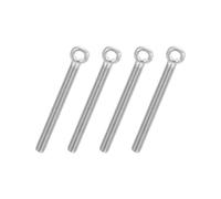 PATIKIL 4 Pcs Boulon à Œil M6x55mm Boulon à Œillet de Levage pour Balancement d'Épaule, Vis Filetage Complet en Acier Inoxydable 304, Filetage Métrique Trou Coulissant, Couleur Argentée
