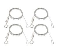 PATIKIL 4 Pcs Kit De Fil D'Accrochage 2m/6.6ft Adapté Pour Fil De 1.5mm | Réglable Pour Tableaux, Câble En Acier Inoxydable Lourd Avec Boucle Et Crochets, Pour Accrocher Miroirs Cadres