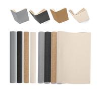 PATIKIL 4 pièces Tissu de reliure de livre 40"x16" noir/gris/marron/beige | de réparation de pour de artisanat de couture d'art