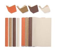 PATIKIL 4 pièces Tissu de reliure de livre marron foncé/brun/orange/beige | 40"x16", de réparation de pour la de les arts du la couture DIY