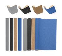 PATIKIL 4 pièces Tissu de reliure de livre noir/gris/marron/bleu foncé | 40"x16", pour artisanat de couture d'art, de réparation