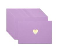 PATIKIL 4 x 3 Pouces Mini Enveloppes Cartes, 20Pcs Adorables Porte-Cartes Avec Motif Coeur Pour Anniversaires Mariages Cadeaux Cartes De Vœux Professionnelles, Violet