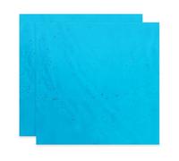 PATIKIL 4 x 4 Inch Vitrail Transparent, 2 Feuilles Pack Variété de Carreaux de Mosaïque en Verre pour Fournitures Artistiques Projets Artisanaux, Bleu Paon