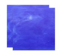 PATIKIL 4 x 4 Inch Vitrail Transparent, 2 Feuilles Pack Variété De Carreaux De Mosaïque En Verre Pour Fournitures Artistiques Projets Artisanaux, Cobalt Blue