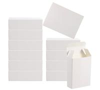 PATIKIL 4"x3"x1" Boîte en Papier Kraft, 30 Paquet Fait Maison Savon Boites Rectangle Cadeaux Emballage Boites pour Anniversaire Noël DIY Artisanat, Blanc