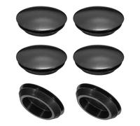 PATIKIL 40mm Diamètre Silicone Rond Snap, 6 Pièces en Type Verrouillage Mobilier Trou Bouchon Bouton Protecteur Couverture Cap Tête Convient pour Trou de 40mm, Noir