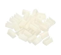 PATIKIL 4mm Embout de Pied de Chaise Rectangulaire, 30 Pièces de Protecteurs de Pieds de Meubles en Plastique Antidérapants pour Protéger Les Sols, Blanc