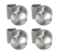 PATIKIL 4Pcs 1-1/8" Poignée De Tirage Pour Porte En Verre Argent | Attaches De Porte Sans Perçage, Acier Inoxydable, Poignées Boutons Avec Vis Pour Armoire Tiroir Vitrine 5-8mm