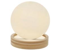 PATIKIL 4pcs 12" Panneaux Ronds En Bois Pour Toile Pour Projets Artistiques | Disques En Bois Non Finis, Peinture Sculpture Gravure DIY
