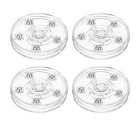 PATIKIL 4Pcs 2,5 Pouce Lourd Tournant Pivot Support Transparent | avec Acier Boule Roulements, Table Tournante Lazy Susan Base pour Grand Écran TV Ordinateurs Moniteurs, 360° Rotation
