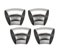 PATIKIL 4pcs Coude À 45 Degrés Avec Mandrin, 60mm Diamètre Extérieur Acier Coude D'Échappement Raccord De Tuyauterie D'Échappement Acier Inoxydable 304 Pour Tuyau D'Échappement