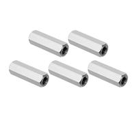 PATIKIL 5/16"-18 UNC Ecrou Hexagonal en Acier Inoxydable 304, 5Pcs 50mm Longueur Écrous de Raccordement Hexagonaux Tige Entièrement Filetée, Fixations de Connecteur à Goujons, Argenté