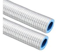 PATIKIL 5 . 6Ft Tuyau D ' Isolation En Mousse Pour Tuyauterie , 2Pcs 50mm ( 2 " ) ID 70mm ( 2 3 4 " ) OD Tuyau En Mousse XPE Pour Isolation Thermique Avec Feuille D ' Aluminium Pour AC
