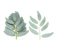 PATIKIL 5.7 inch Feuilles De Saule Artificielles, 100 Pieces Tiges De Guirlande De Verdure Fausse en Soie pour Bouquets De Mariage Couronnes ornementation, Vert Clair